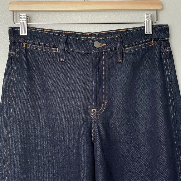 Banana Republic High-Rise Wide-Leg Zipper Pocket Alder Wash Jean 25 Regular - Picture 5 of 10